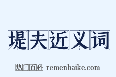 堤夫近义词是什么意思的图片